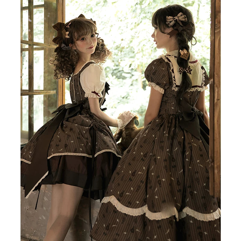Inmorelli - Moroccan Cocoa - Hot-Air-Balloon OP Dress with Peter Pan Collar