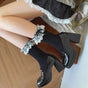 Black socks with white edge / One Size
