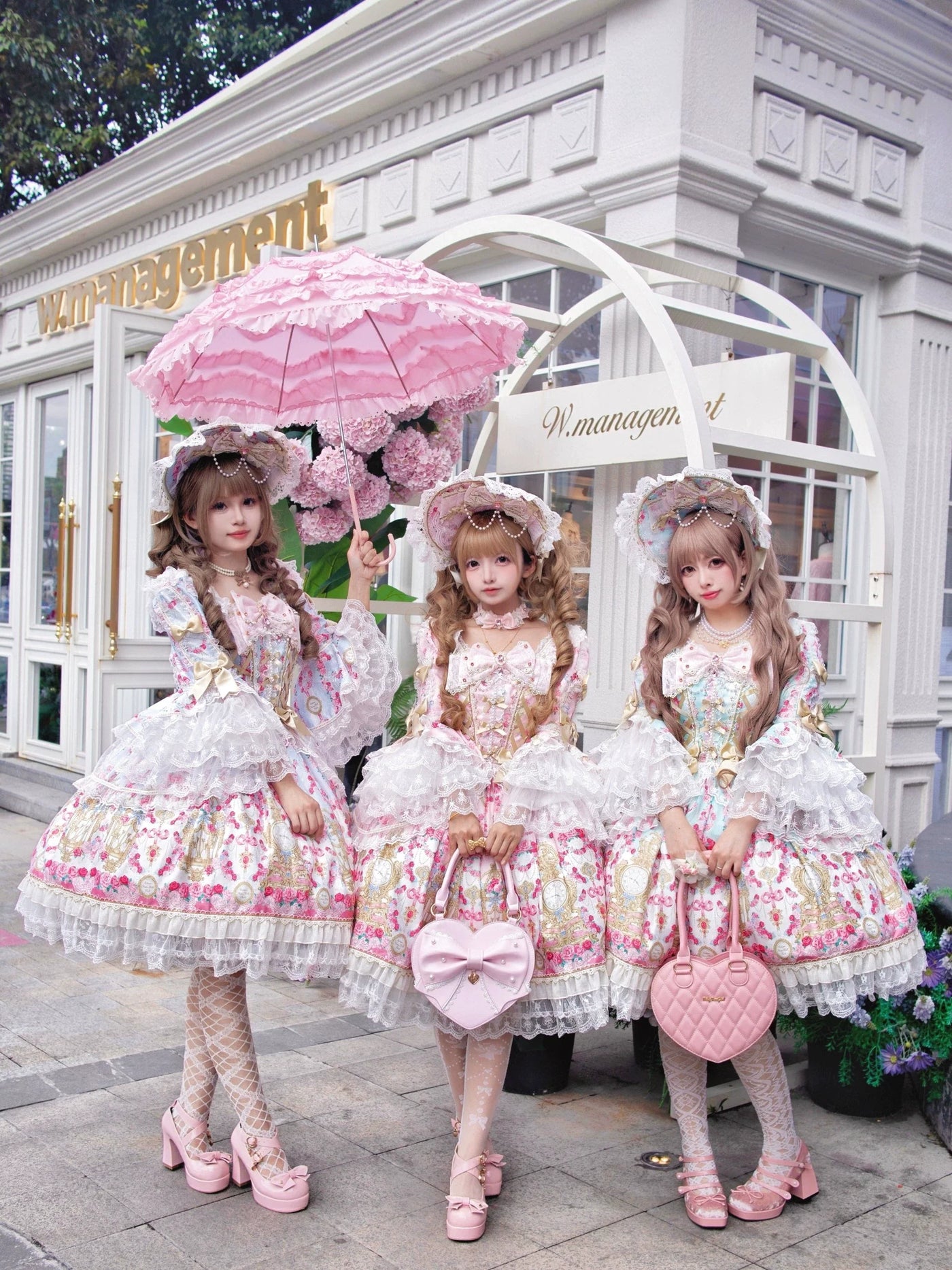 Sugar Girl - Rose Garden Prelude - Sweet Lolita OP Dress, Floral Printed