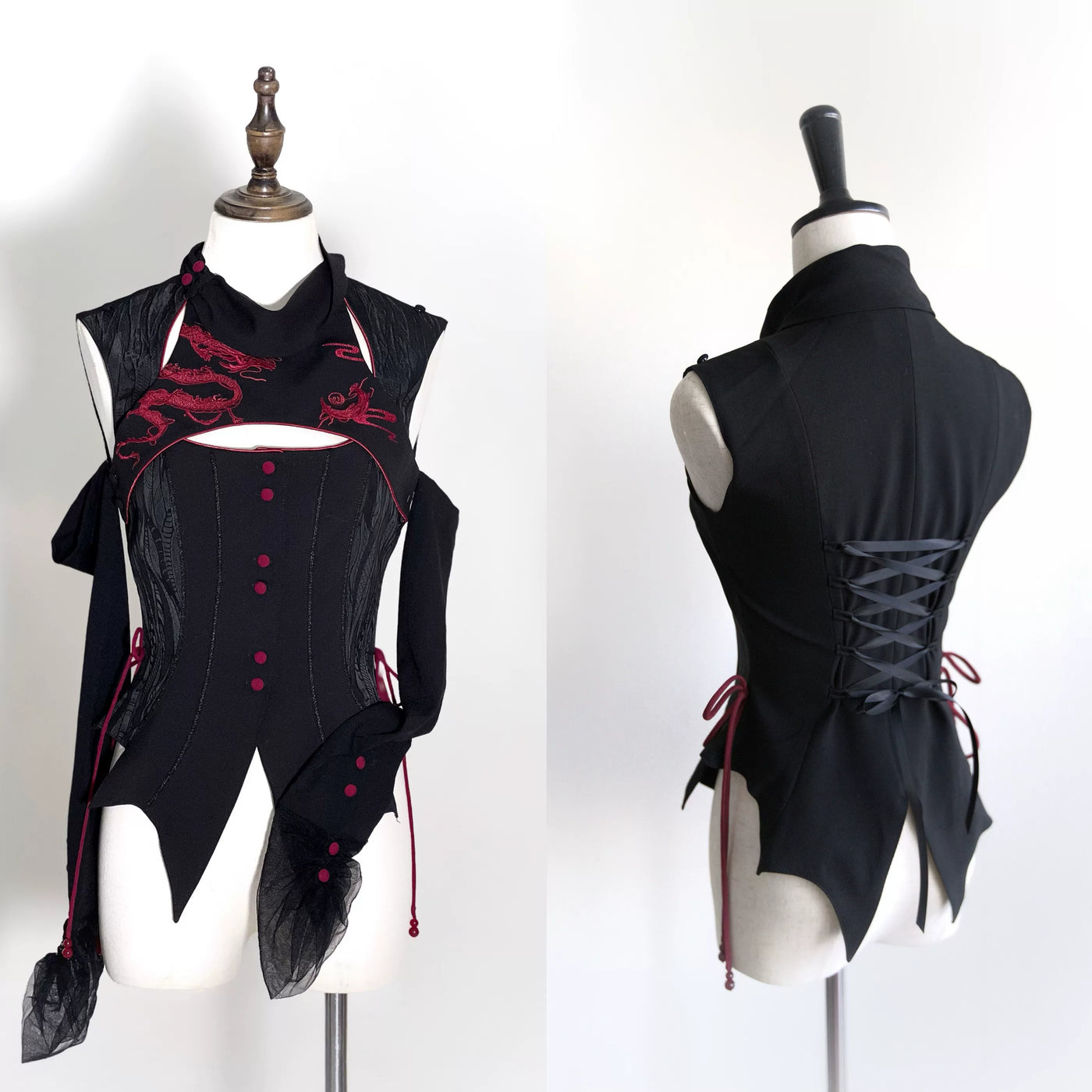 tonight - Dragon & Snake - Chinese Gothic Lolita Separates with Dragon or Snake Motifs