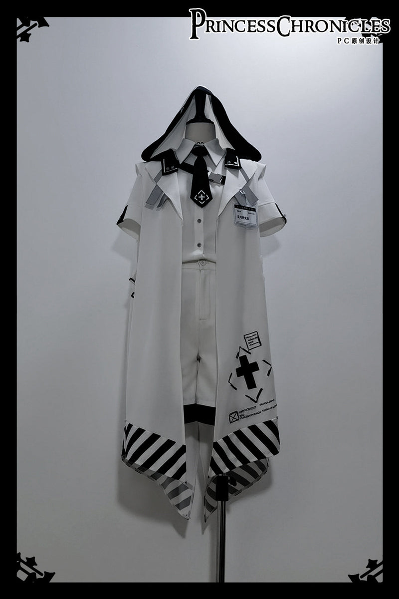 Princess Chronicles - Dry sea and Ashlar - Handsome Futuristic Style White Short Set