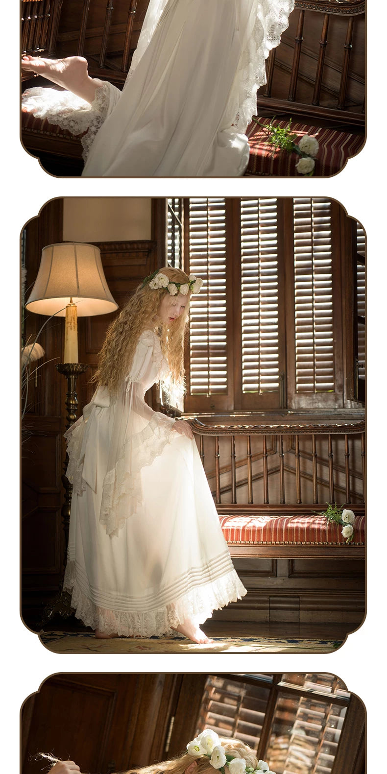 Inmorelli - Jasmine Manor - Edward OP dress with flared lace cuffs