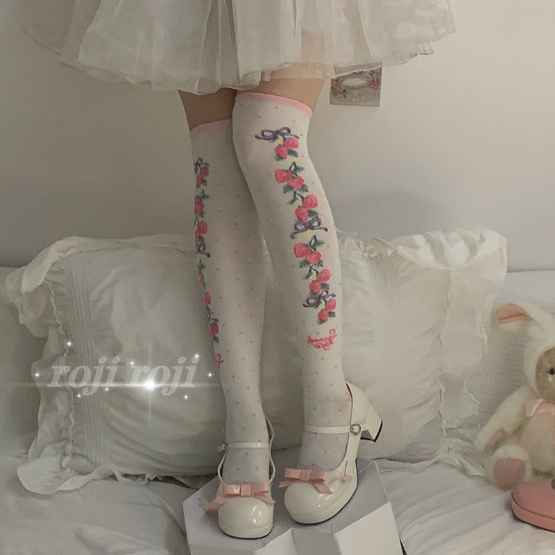 Roji Roji - Autumn Sweet Lolita Cotton - Thigh-high Socks Socks