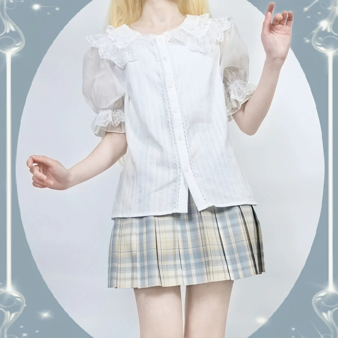 DMFS Lolita - DMFS - Sweet Lolita Shirt Cotton Lolita Blouse Doll Collar
