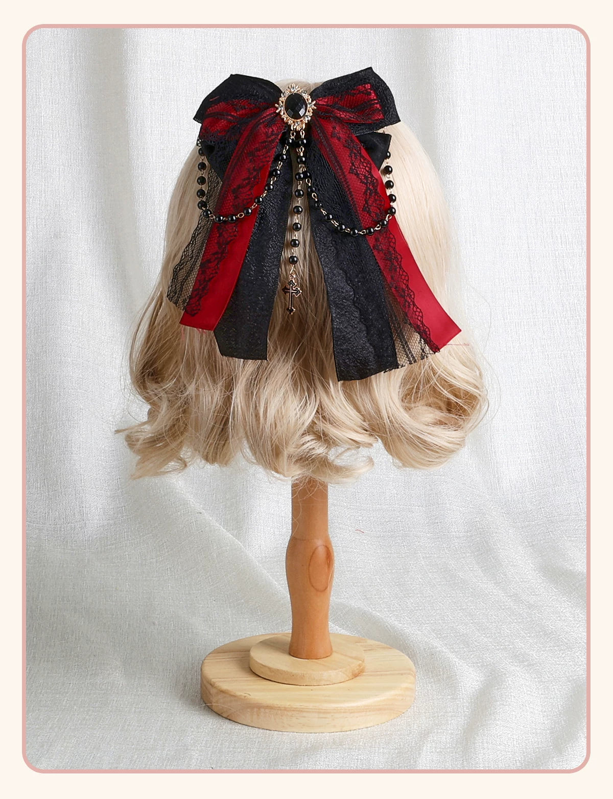 Stardust Rose - Rose Covenant - Lolita Accessories with Red Roses and Black Lace