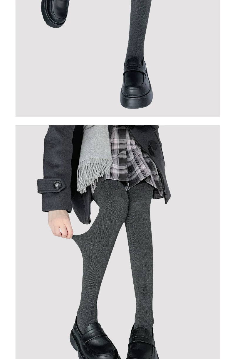Floral Milk Cat - Matte Base - Matte Tights with Fleece and Stirrup Options