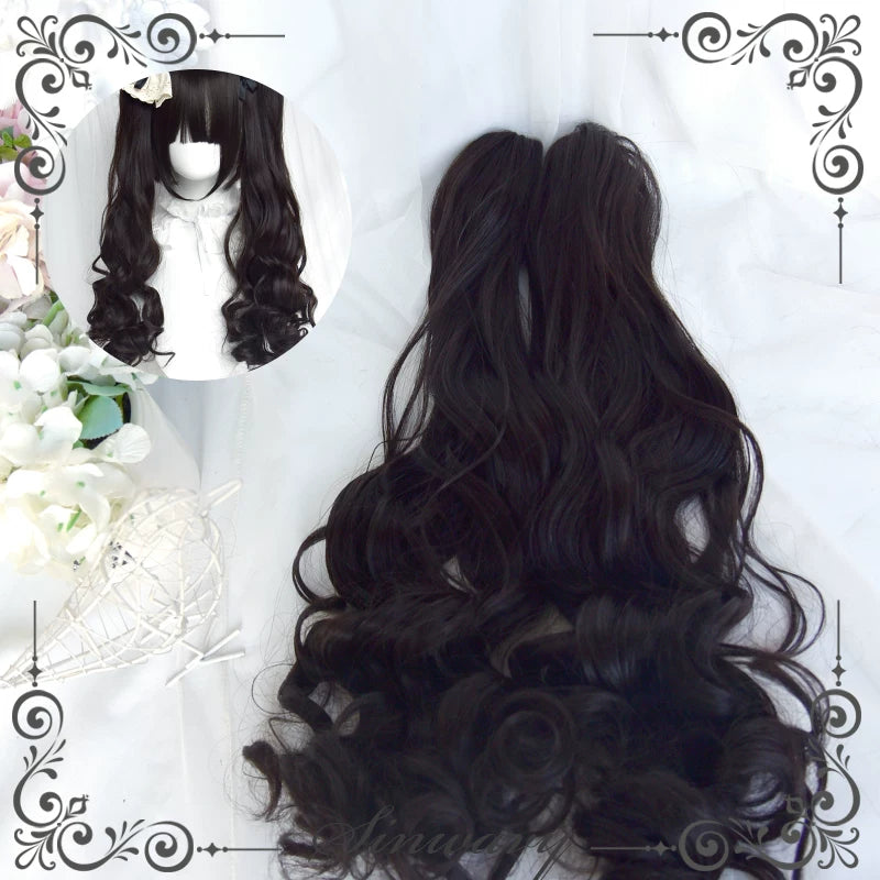 Sinwavy natural black clip-on Lolita ponytail set - view 16