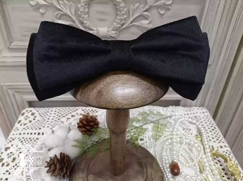Miss point - Rose Silhouette - Lace Bow KC Lolita Accessories black KC