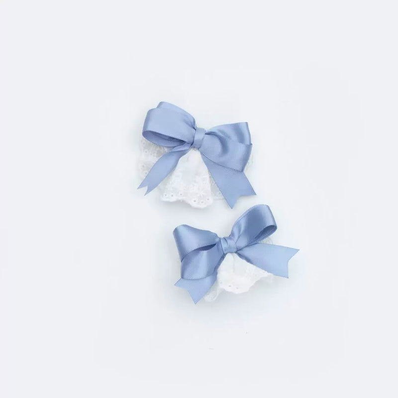 RainbowCat - Cloudside Sweet Note - Lolita One-Piece Dress with Blue-Ribbon Straw Hat Option – detail view 4