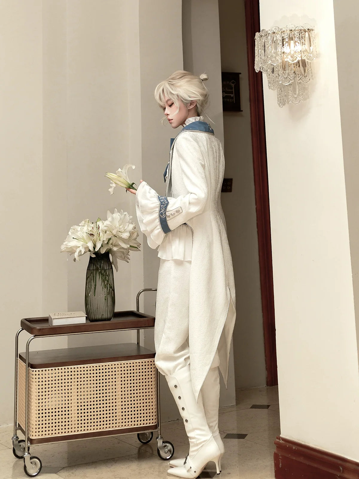 Your Princess - Lunar Paladin - Embroidered Ouji Lolita Tailcoat Set