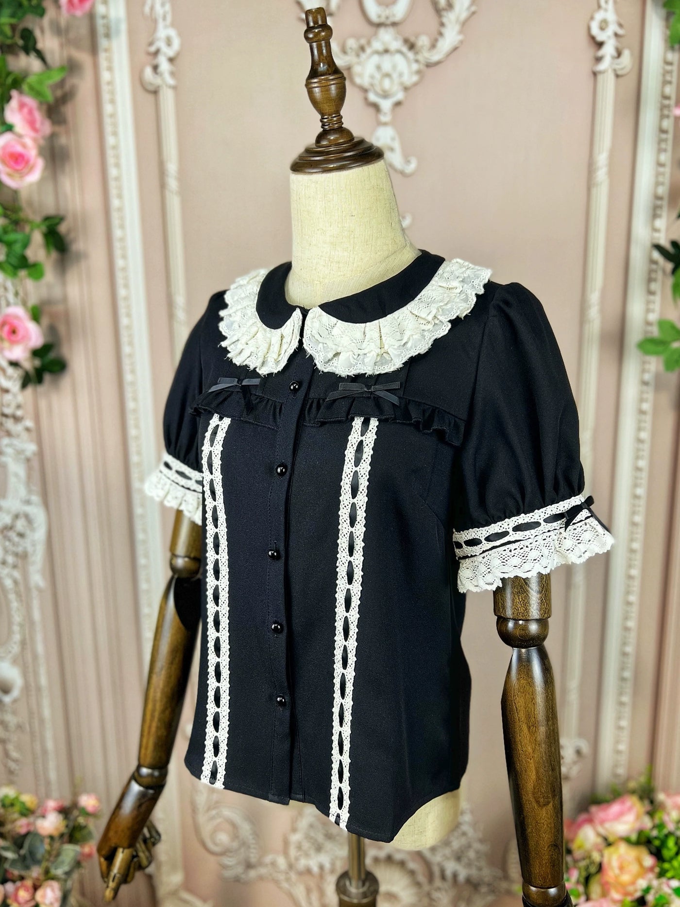 DMFS Lolita - DMFS - Sweet Lolita Shirt Vintage Doll Collar Summer Top