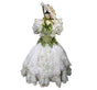 White-background printed long skirt / S / standard set