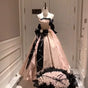 Pink Dress + Petticoat Long Style / S