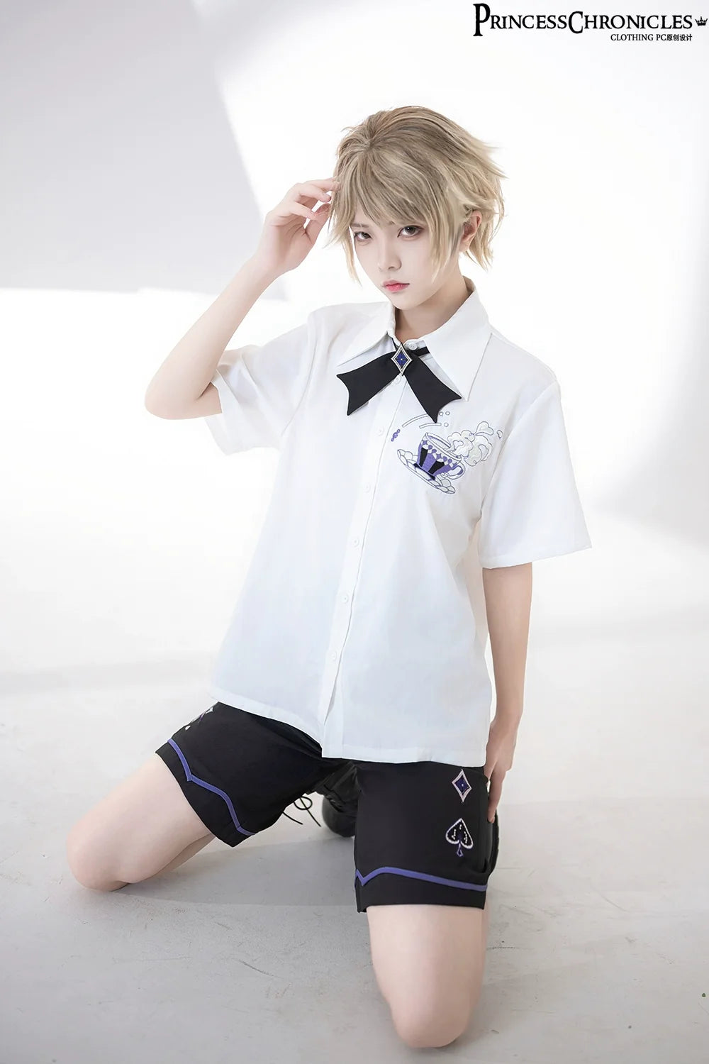 Princess Chronicles - Summer Loose Embroidered Short - Sleeve White Shirt Innerwear