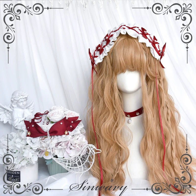 Honey golden-orange curly Lolita wig - view 4