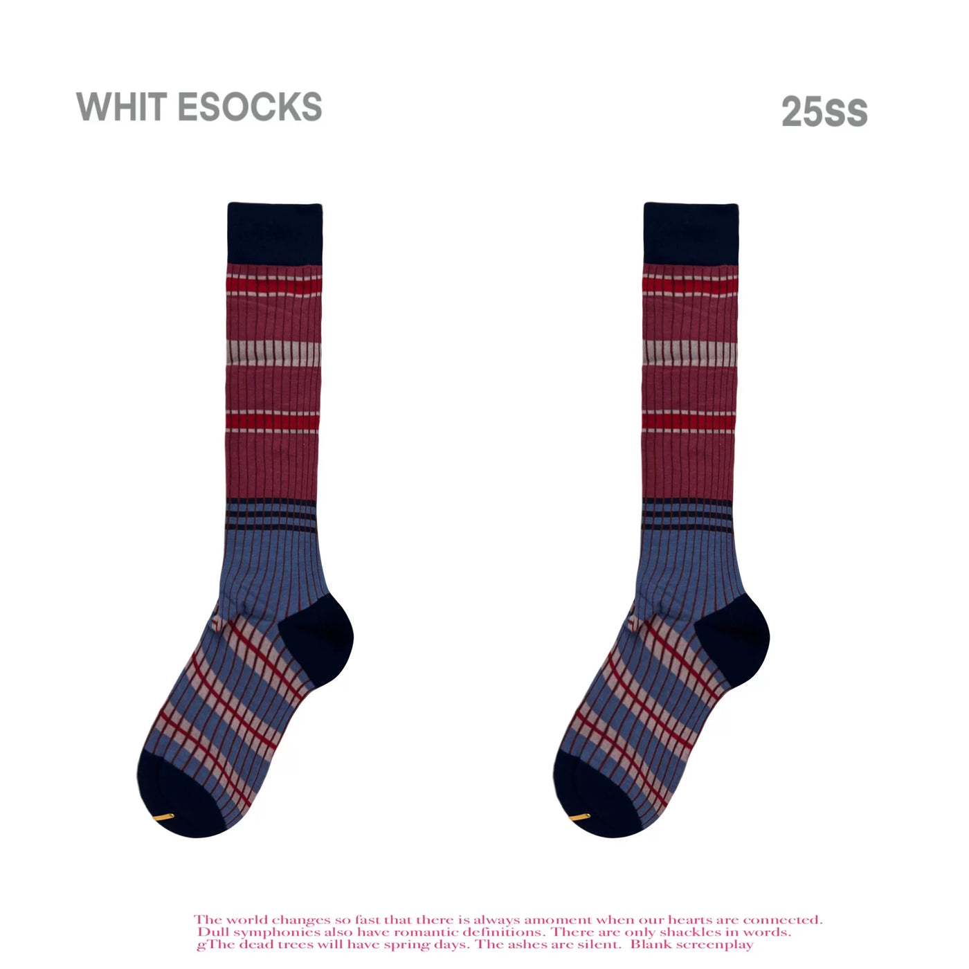 White Socks - Retro Color-Block - Mid-Calf Striped Socks in Single or Multi-Pair Packs