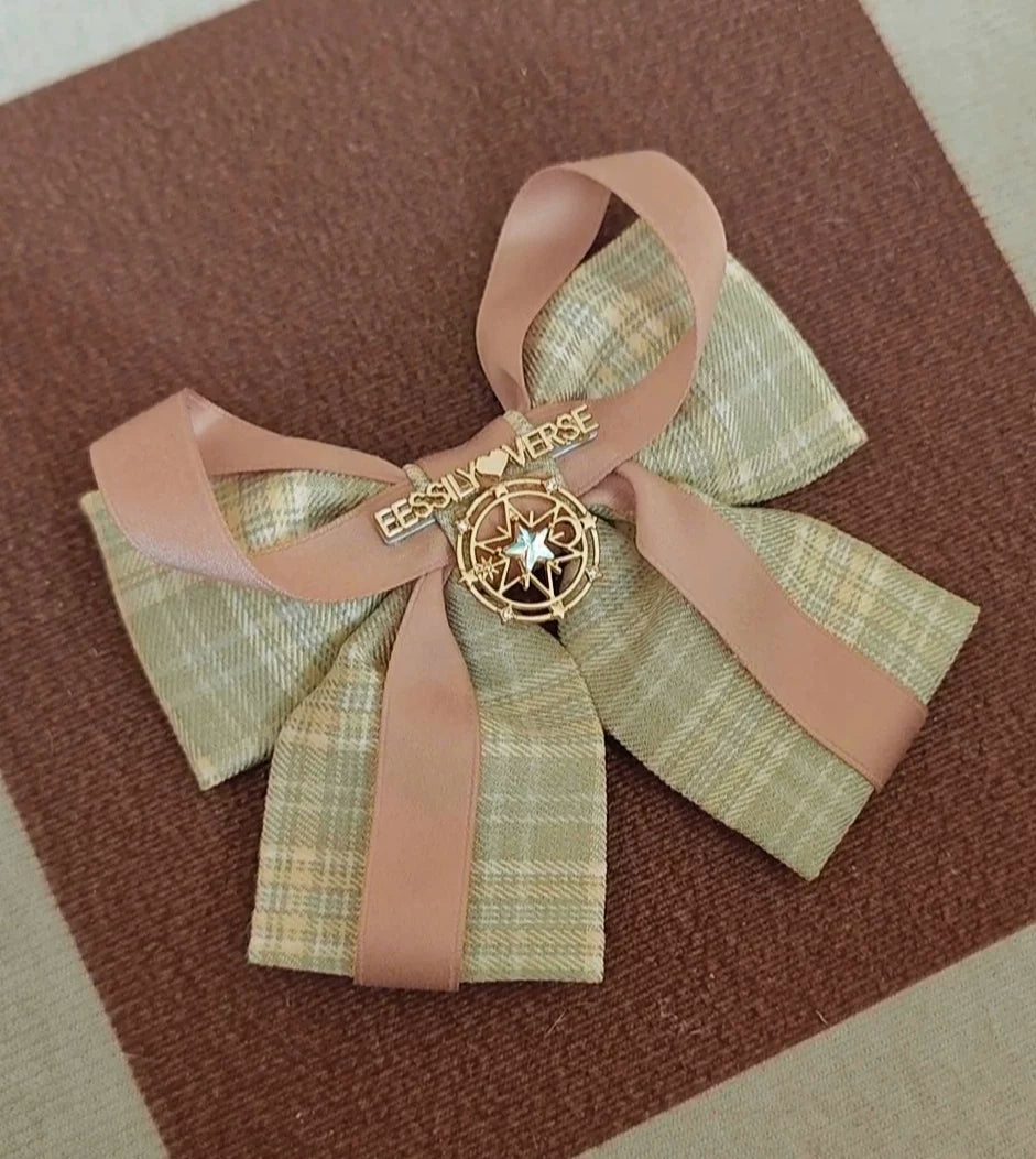 Grimm's Fairy Tale - Plaid Bow Hair Clips - detail view 8