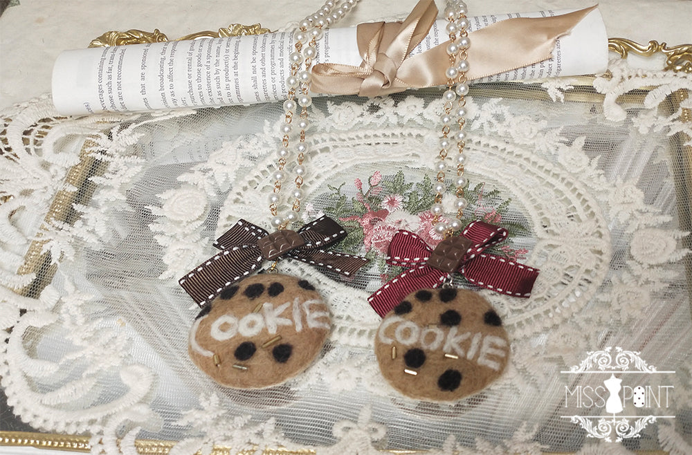 Miss Point - Chocolate Daily Lolita Bow KC Brooch - Brooch