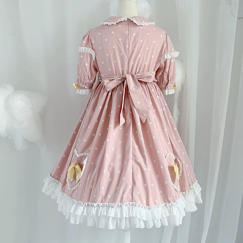 Yueele - Blue Rose Summer - Plus-Size Sweet Lolita OP Dress - detail view 4