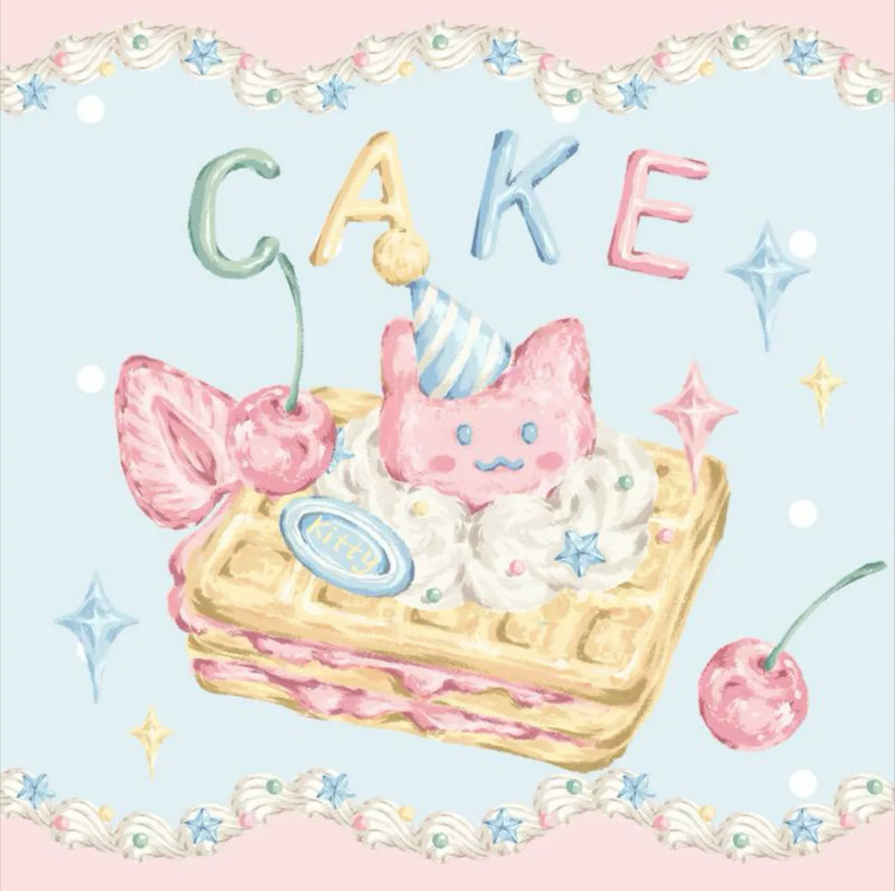 Salted Cream - Puppy Cake Decorator - Lolita Skirt and Accessory Options with Dot Details product image
