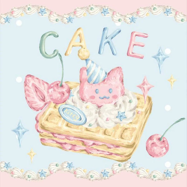 Salted Cream - Puppy Cake Decorator - Lolita Skirt and Accessory Options with Dot Details product image