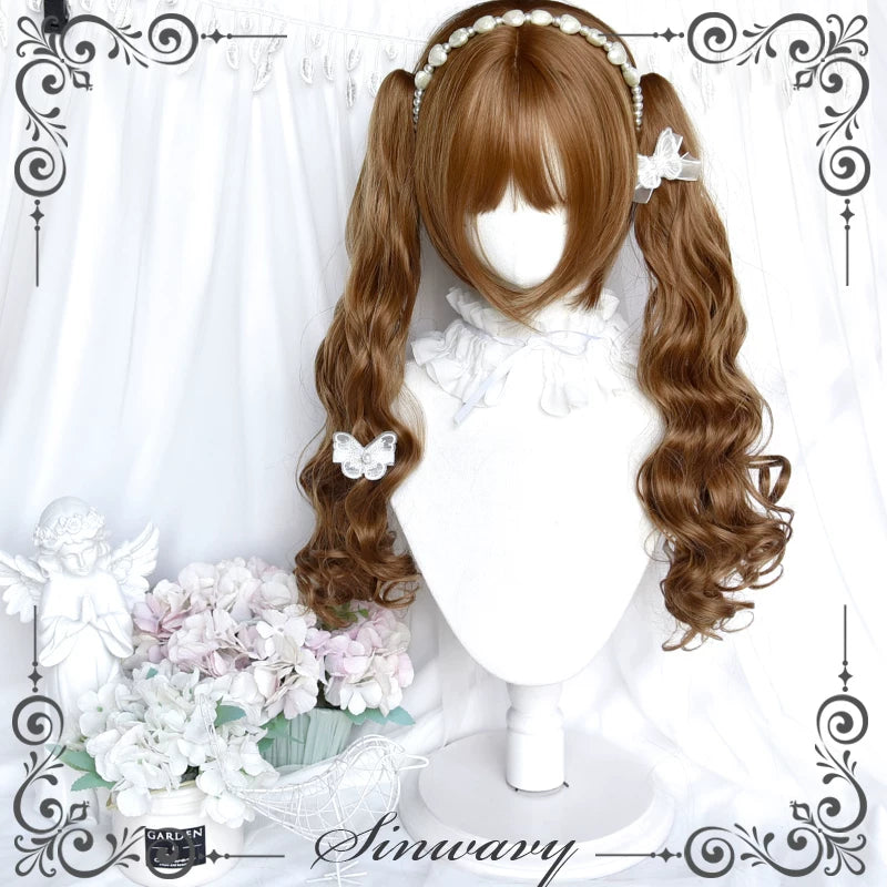 Honey gold-brown twin-ponytail Lolita wig - view 6