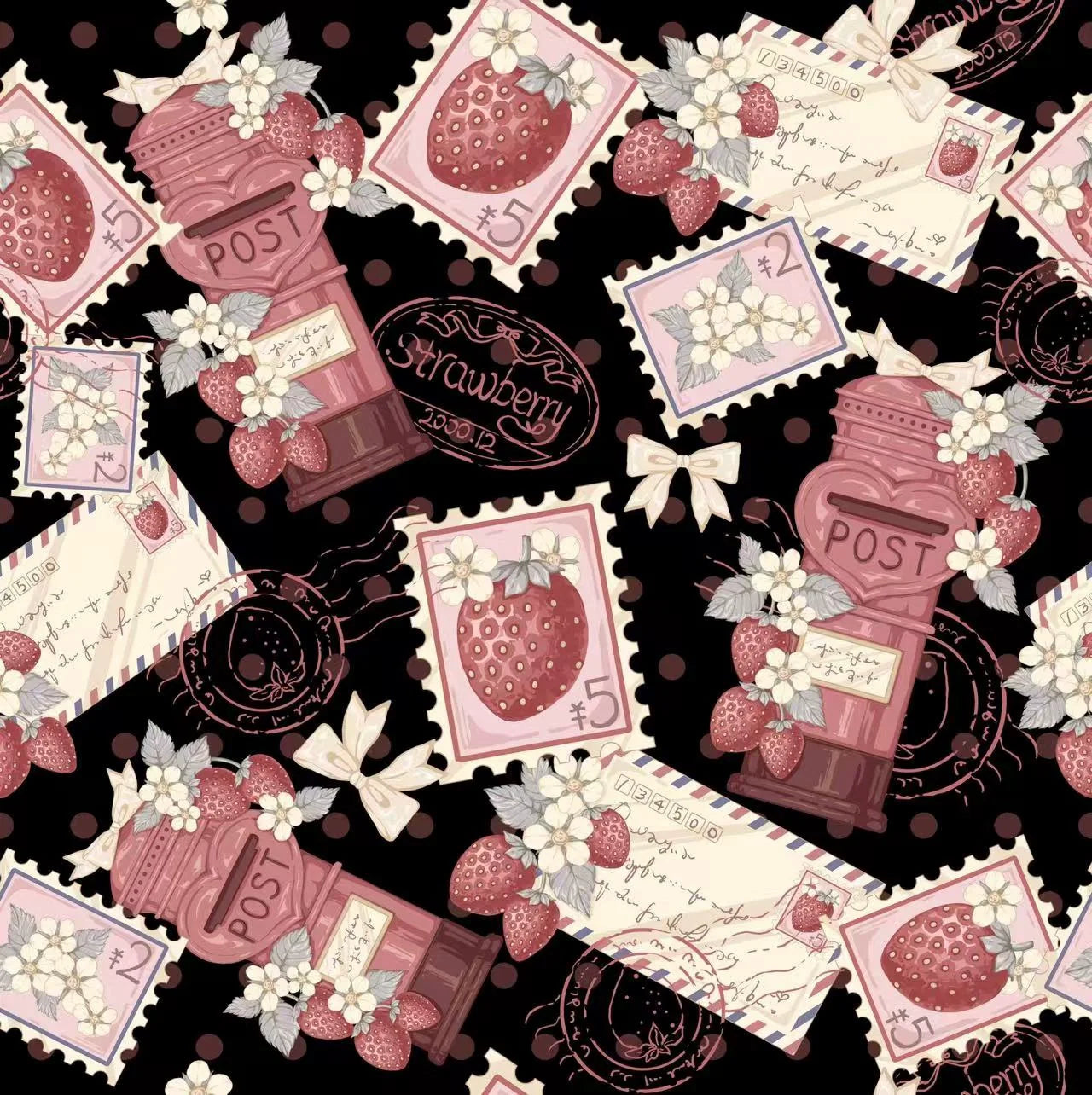 Strawberry Witch - Kawaii Lolita OP Dress - Strawberry Print OP Dress