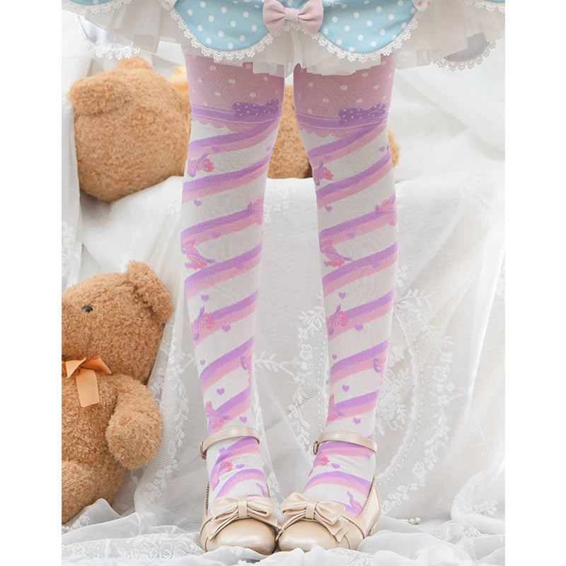 roji roji - Little Candy - Over-the-Knee Socks with Narrow or Wide Stripes