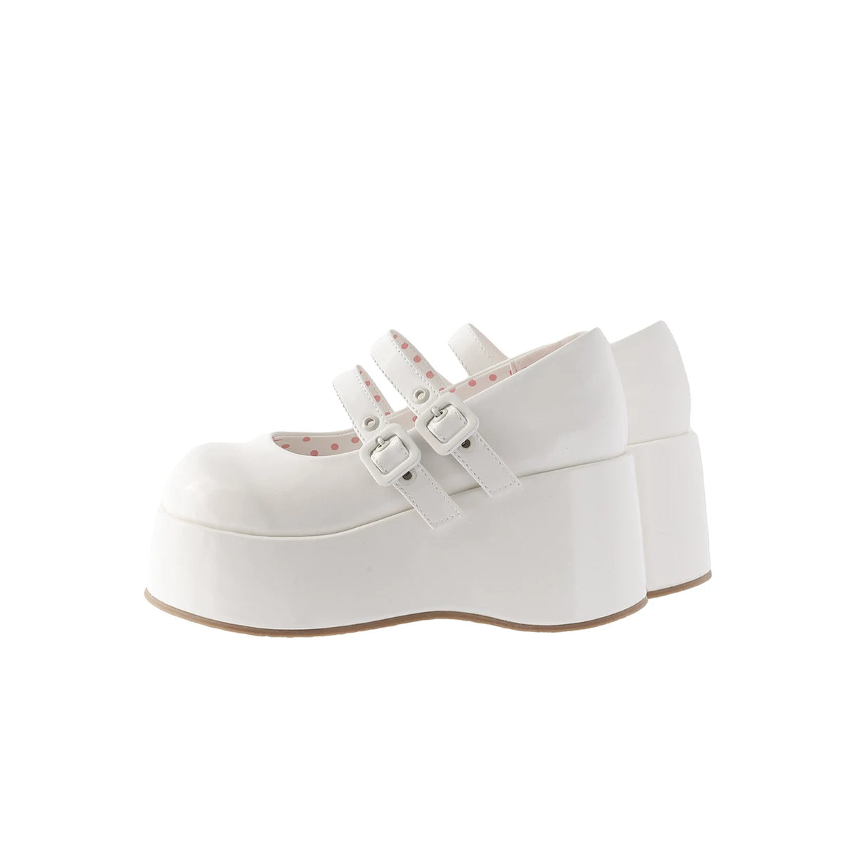 MODO double-buckle color-block platform Lolita shoes - view 3