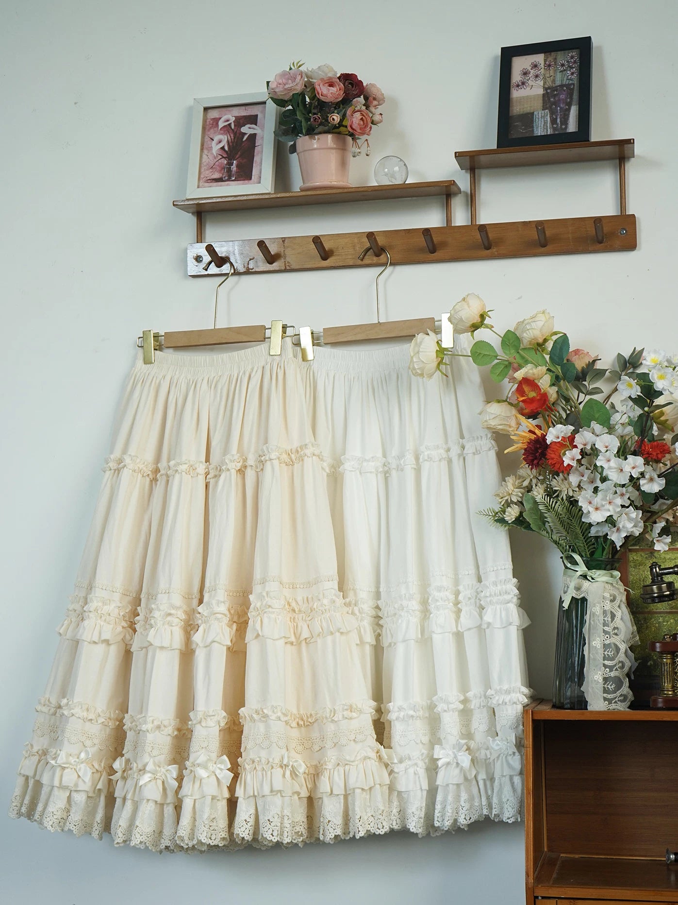 Suhua Yipai - Tiered Cotton - Bow Lace Lolita Petticoat - detail view 3