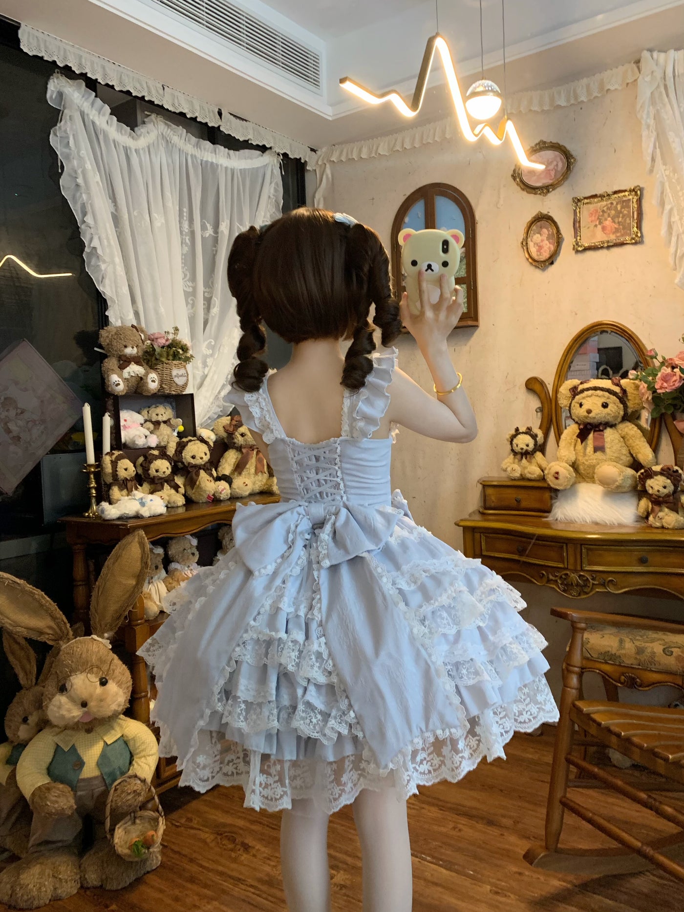 YoYo - Sea Salt Guava - Sweet Lolita summer jumper skirt with corset