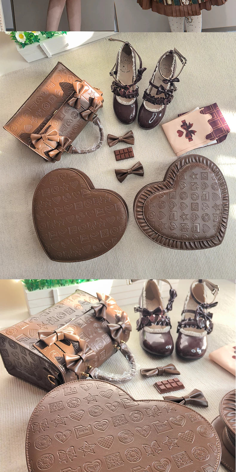 LovelyLota - Heart Motif - Heart-Shaped Bag with Central Bow