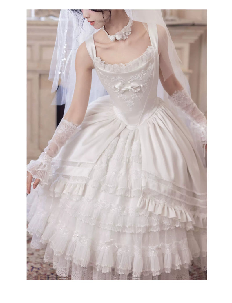 Two Country Cats - Rose Promise - JSK with Lace and Bow Details