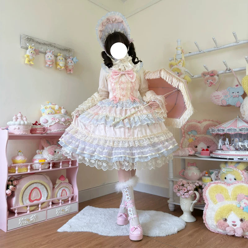 Lady Han Star Love Song Bridal JSK dress from Lolita Fetch featuring a celestial star pattern and elegant design.