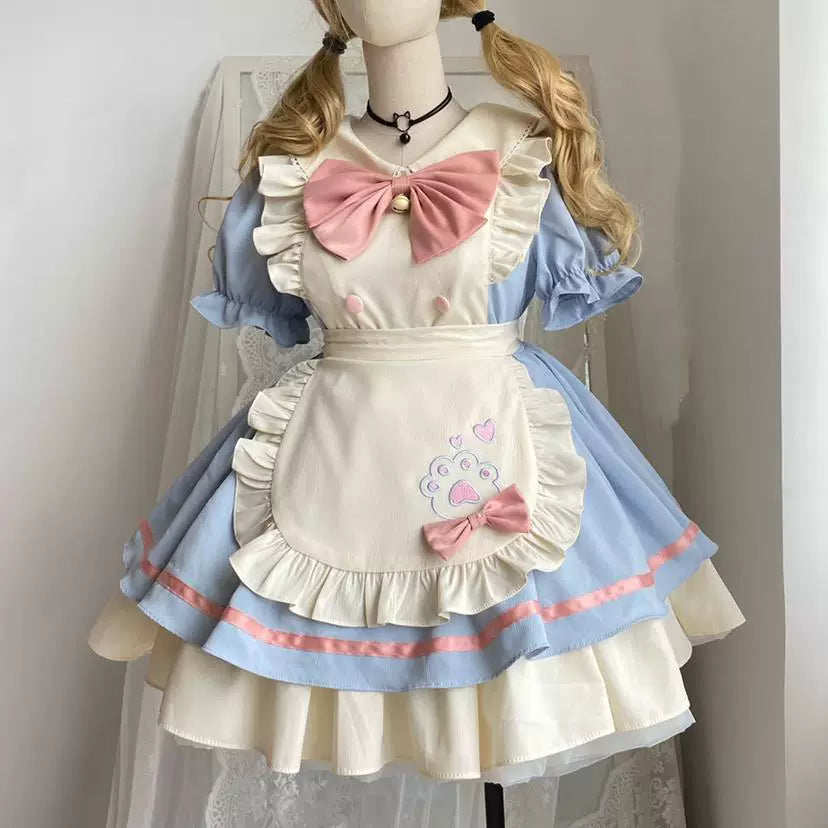 Sweetheart Dream Machine - Cat Café - OP Dress with a Ruffled Apron