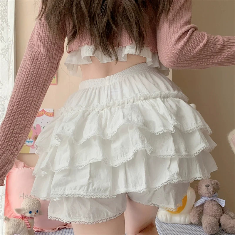 Sugar Girl - Cotton Lolita Bloomer - Loose Ruffled Hem Petticoat