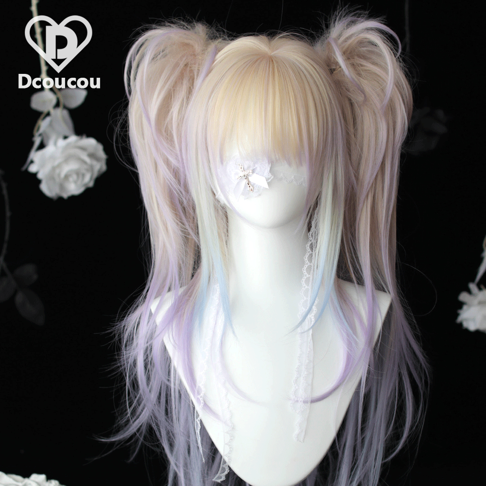 Dcoucou - Gorgeous Star - 70cm Layered Lolita Double Ponytails Wig