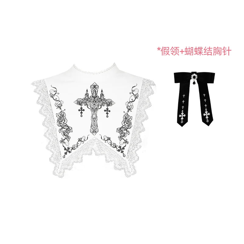 With PUJI - Rose Doll - Gothic Lolita Short OP, Mermaid Dress detail view 11