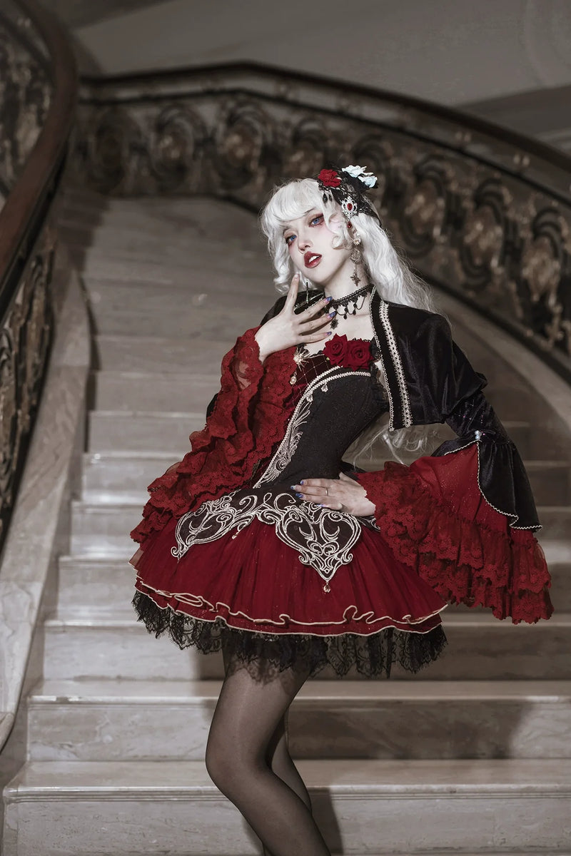 Letters from Unknown Star - Blood Feast - Gothic Lolita JSK Suit Daily Goth Dress