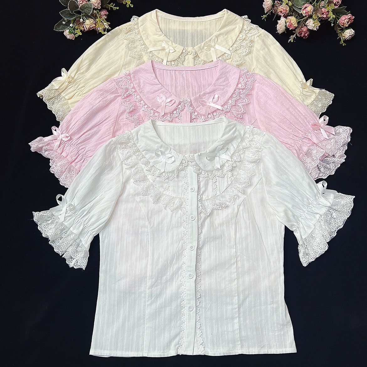 DMFS Lolita - Summer Short Sleeve Cotton Lolita - Blouse Innerwear