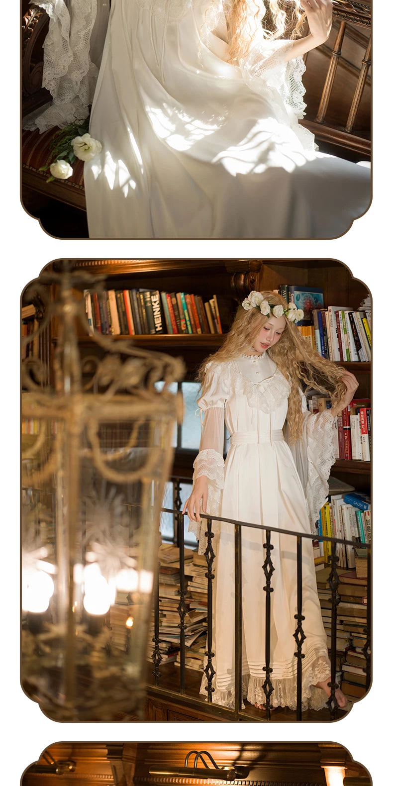 Inmorelli - Jasmine Manor - Edward OP dress with flared lace cuffs