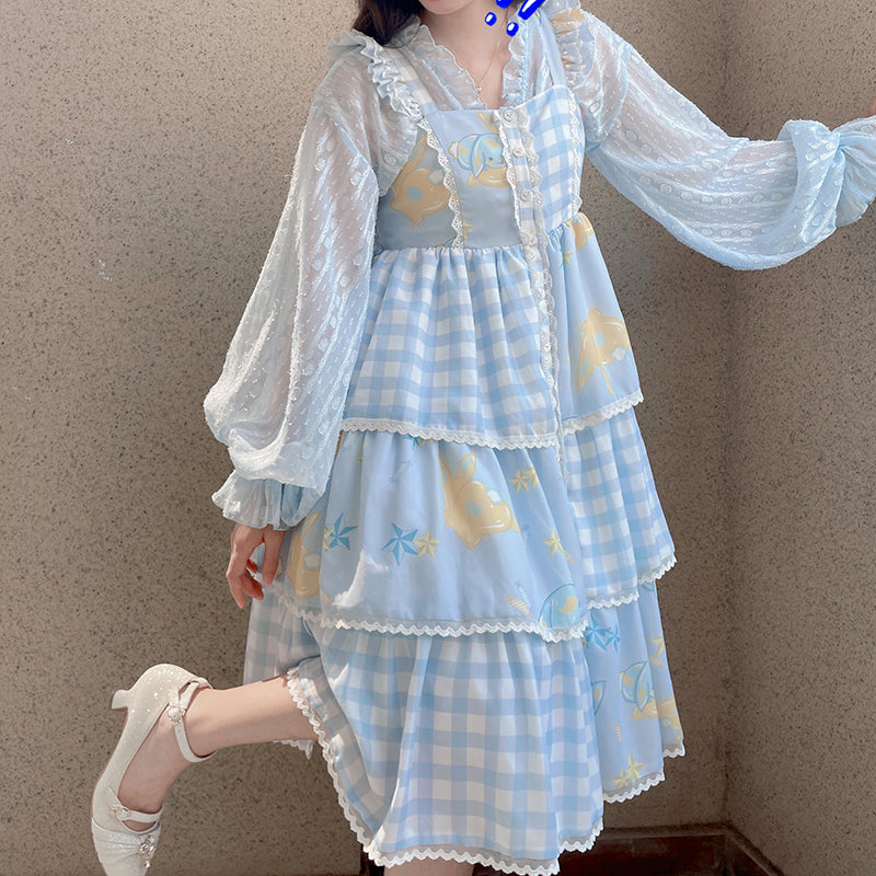 Sakurada Fawn - Chiffon Puff Sleeve Lolita Cardigan - Outerwear