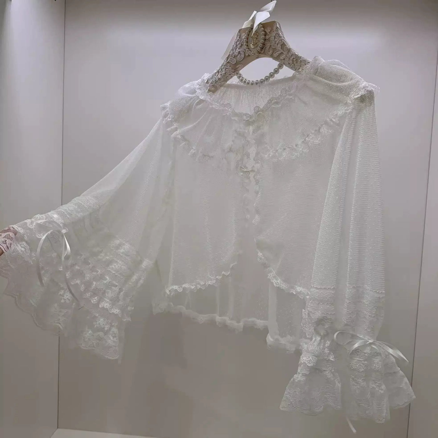 Sweetheart Dream Machine - Summer Two-Way Layering - Lolita Blouse with Lace Ruffles