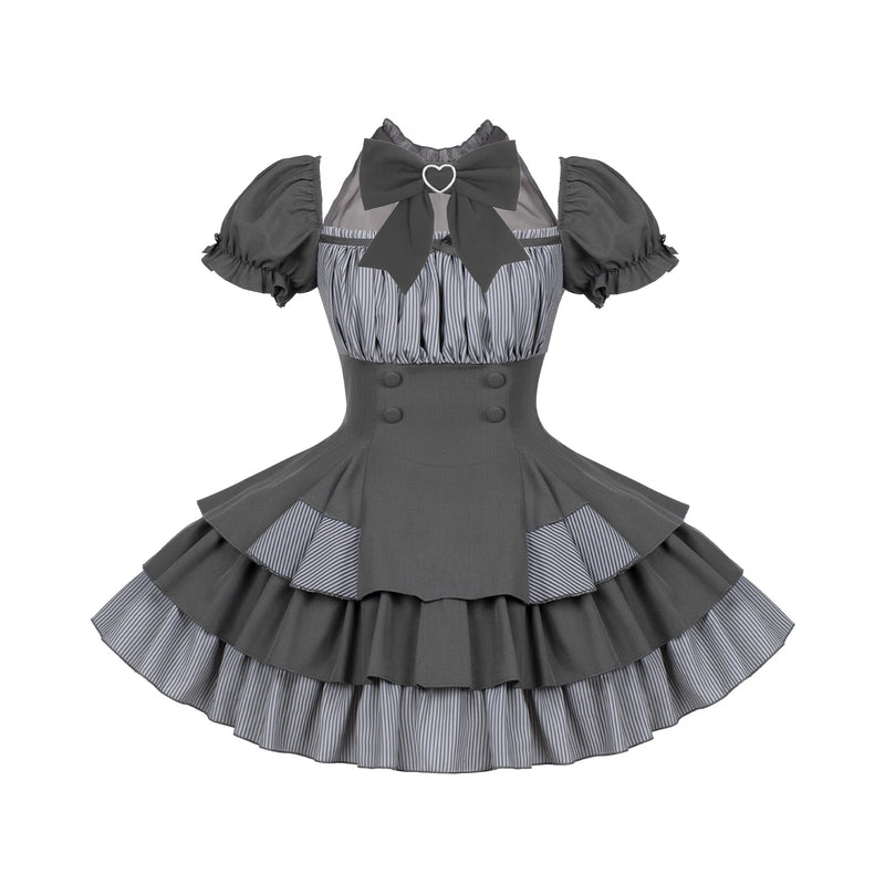 With PUJI - Small Firefly - Sweet Lolita OP Dress, Ruffle Trim & Square Neckline detail view 9