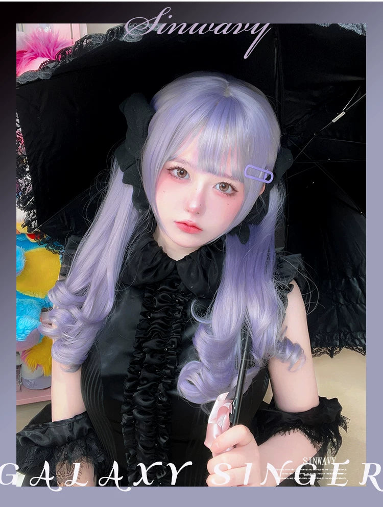 Sinwavy light purple claw-clip twin ponytails - view 5