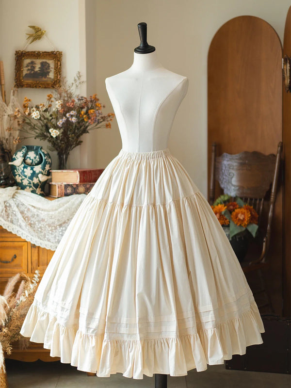 Forest Wardrobe - Classic Lolita Cotton Underskirt - Ruffles Hem SK Skirt