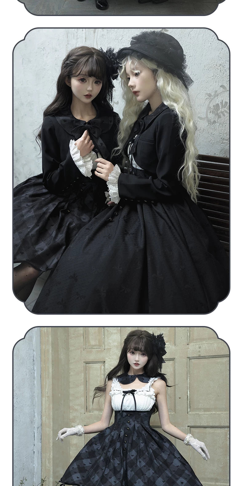 Inmorelli - Silent Manor - Lolita JSK and Outer Layer with Plaid Short-JSK Option