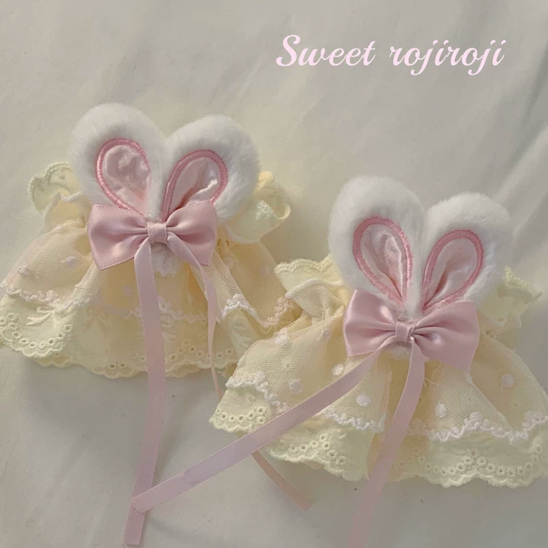 Lolita - Bunny Ear Lace Arm Cuffs - Individually Selectable Lolita