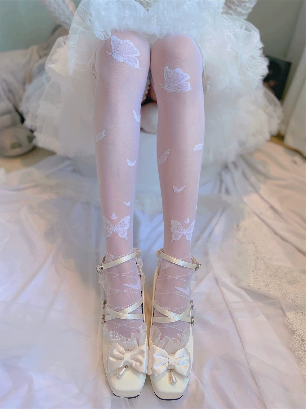 Fantasy Doll - Nirvana Butterfly - Over-the-Knee Socks with Butterfly Motifs
