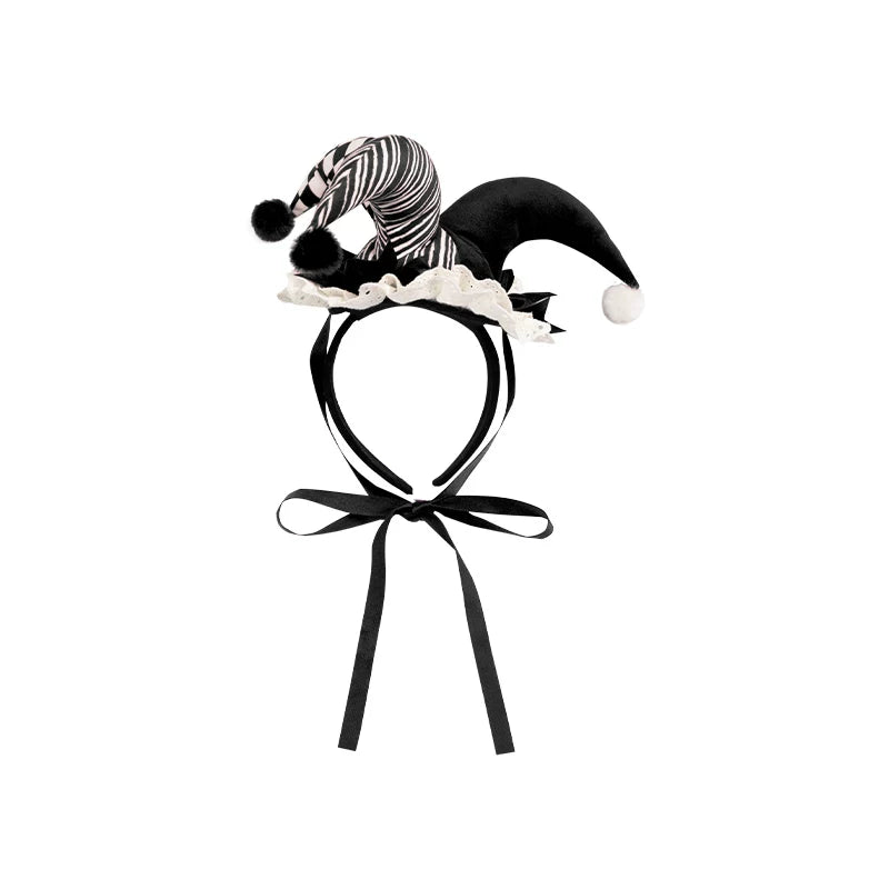 With PUJI - Puppet Mask - Clown Inspired Gothic Lolita OP Dress, Loose Fit detail view 12